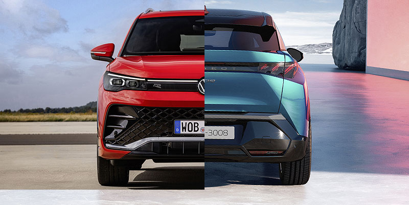 illustration de 3008 VS Tiguan : Les nouveaux SUV familiaux de Peugeot et Volkswagen