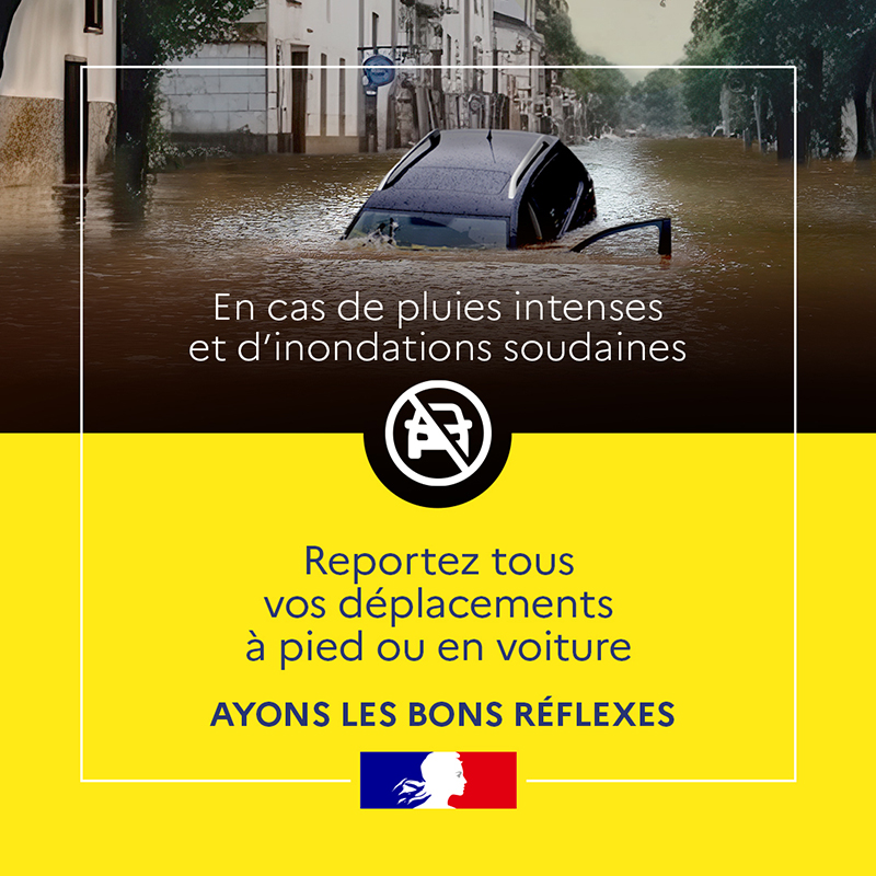 illustration de En cas de fortes pluies et d'inondations