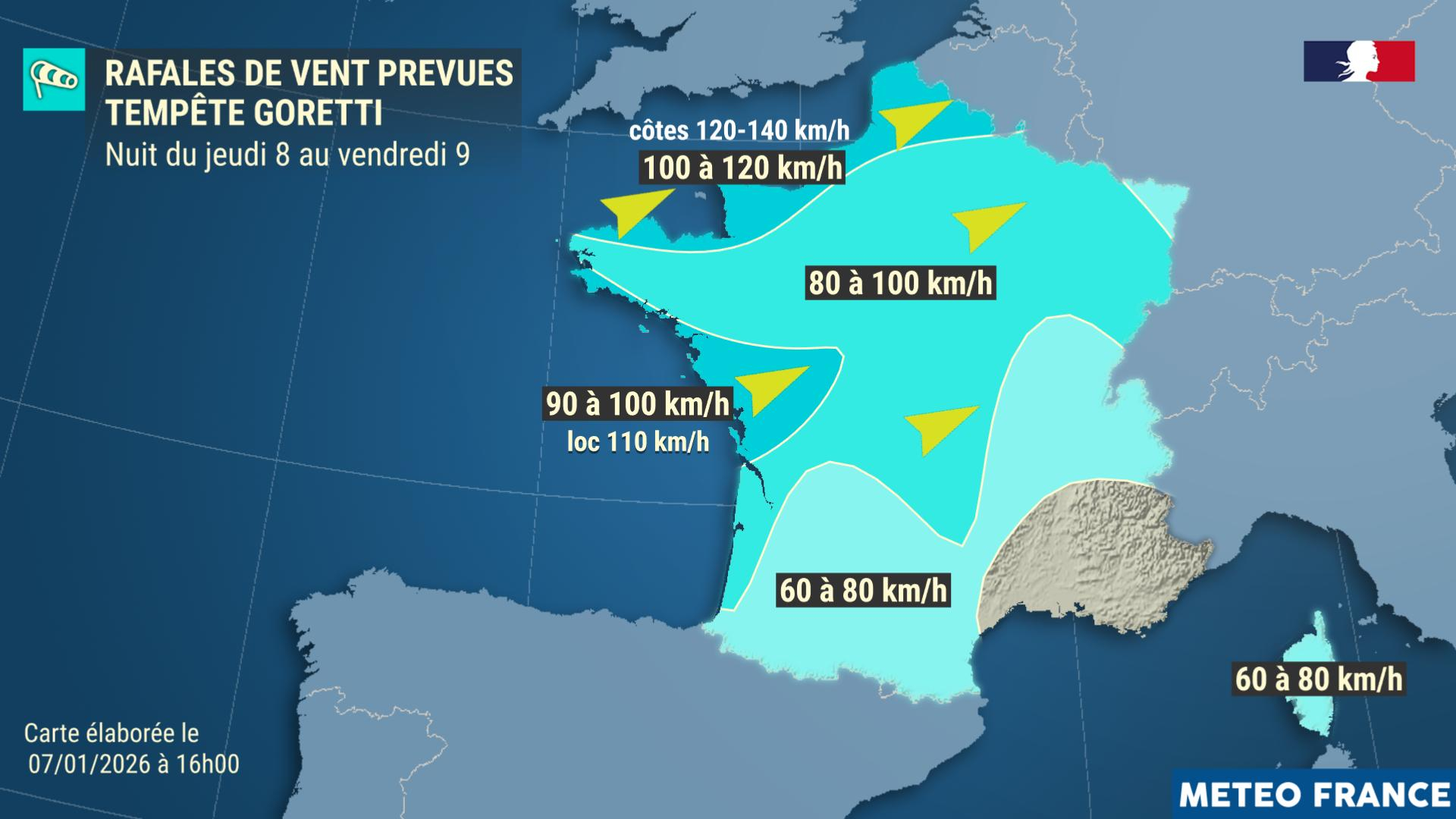 Épisode hivernal jeudi : neige, verglas et vent fort sur le Massif central et le Sud-Ouest